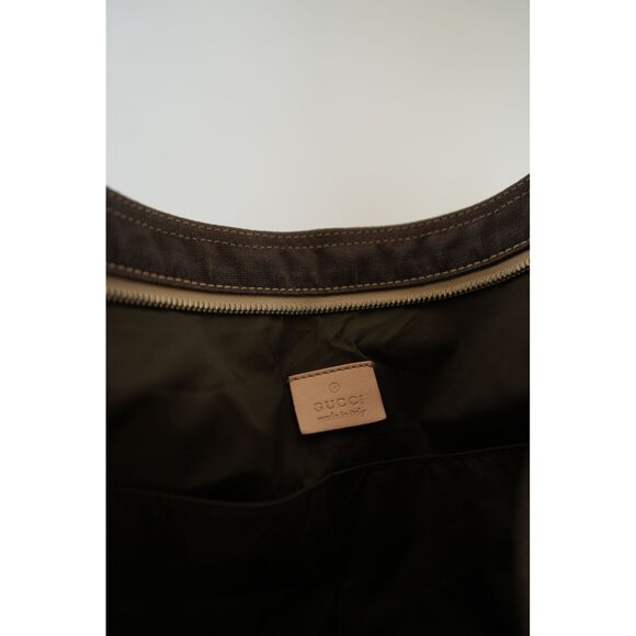 Vintage Gucci Black Canvas Crossbody Bag Gucci Web Strap Made in Italy - Picture 7 of 7